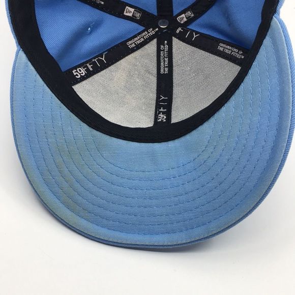 UNC North Carolina Tarheels New Era Fitted Hat Baseball Cap 7 3/8. Map detail. - Picture 11 of 16